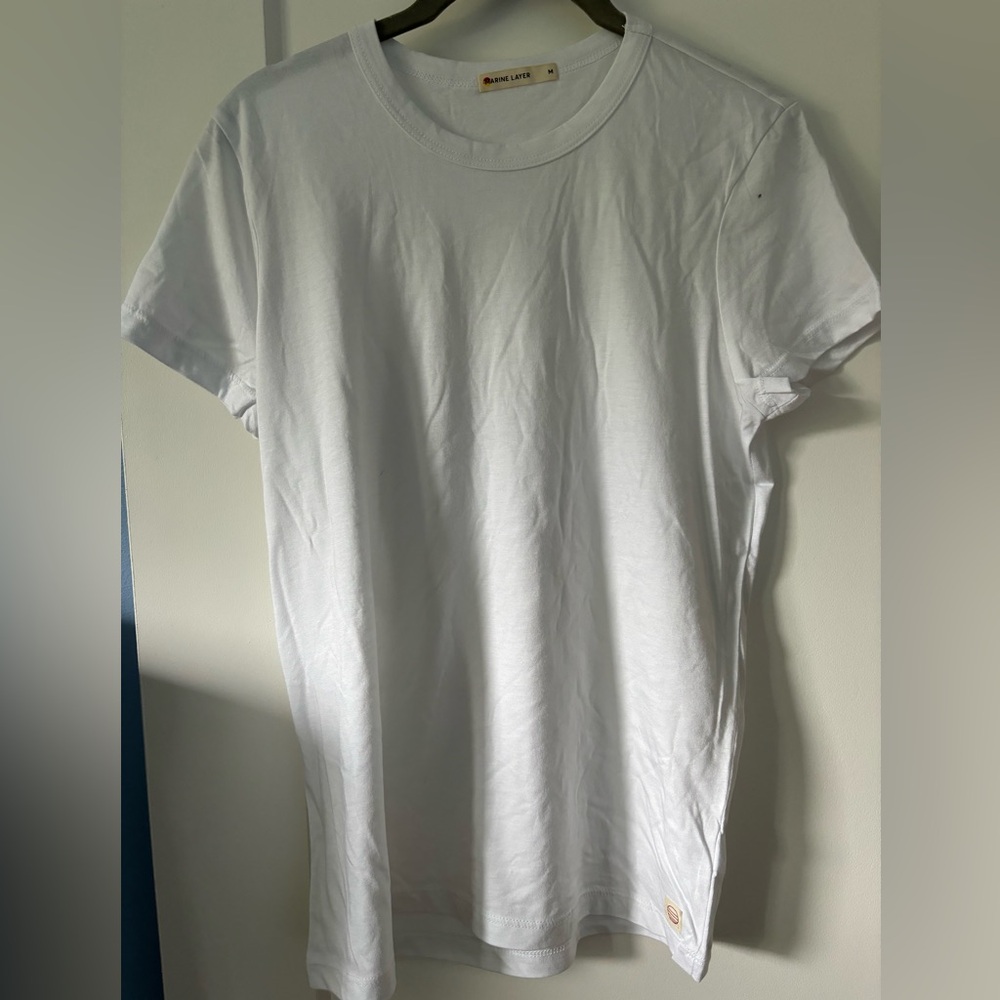Marine Layer White Short Sleeve Tee